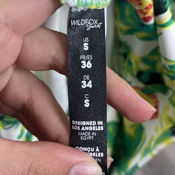 Wildfox Women Size S Green Yellow High Rise Novelty Palm Pinapple NEW Leggings - Picture 6 of 15